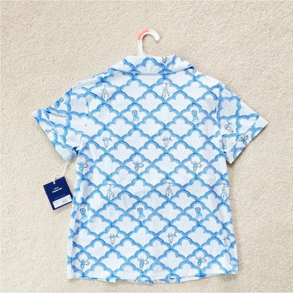 Roller Rabbit Blue Scallop-Print Pajama Set - Picture 3 of 13